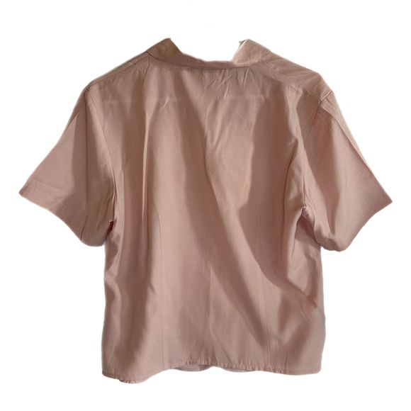 Dress Barn Pink Short Sleeve Button-Up Blouse, Large, Pre-owned - Picture 4 of 6